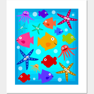 Colorful fish Posters and Art